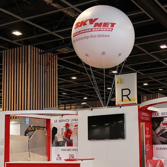 Ballon publicitaire avec marquage pour Skynet